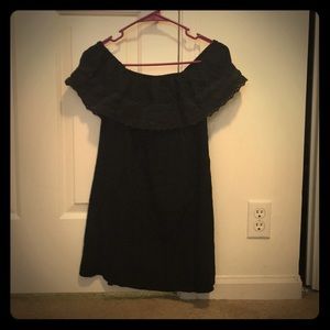 Black off the shoulder summer dress